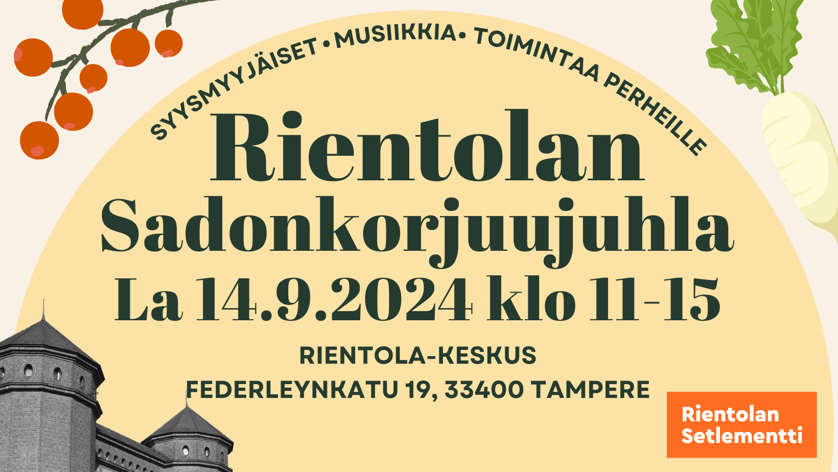 Rientolan Sadonkorjuujuhlat jälleen 14.9.2024!